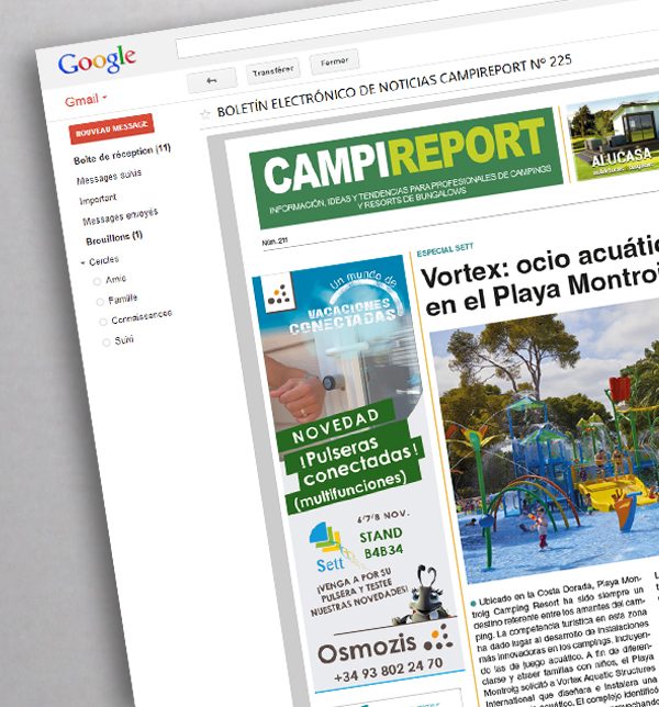 Encart publicitaire-E-news CampiReport-Espagne-Conseil Mkg