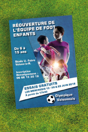 conception flyer a4, Association de footbal de Vaison