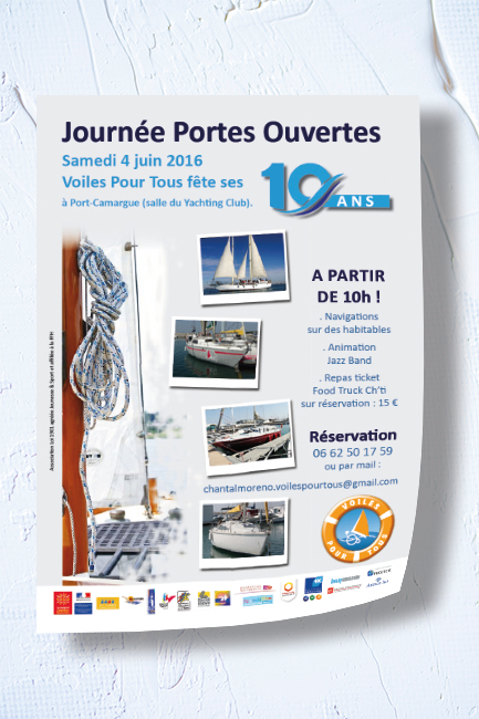 Création d'affiche pour JPO, asso de voiles handi