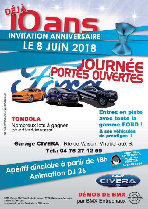 conception flyer a5 anniversaire garage