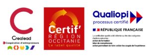Logo Label Formation Crealead Certif région Qualiopi
